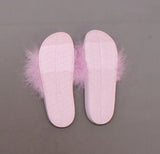 INC International Concepts Women's Faux-Marabou Slide Slippers