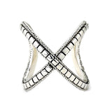 Samuel B. Collection Sterling Silver Braided X Ring
