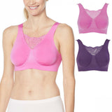 Rhonda Shear 2 Pack Seamless Underwire Bras With Lace Inset