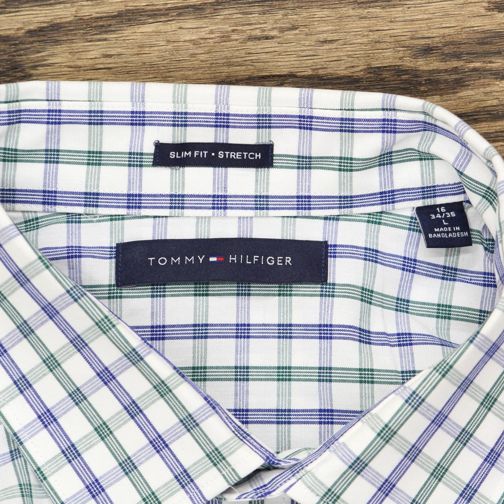 Tommy Hilfiger Slim-Fit Performance Stretch Check Dress Shirt Pine L 1 –  Biggybargains