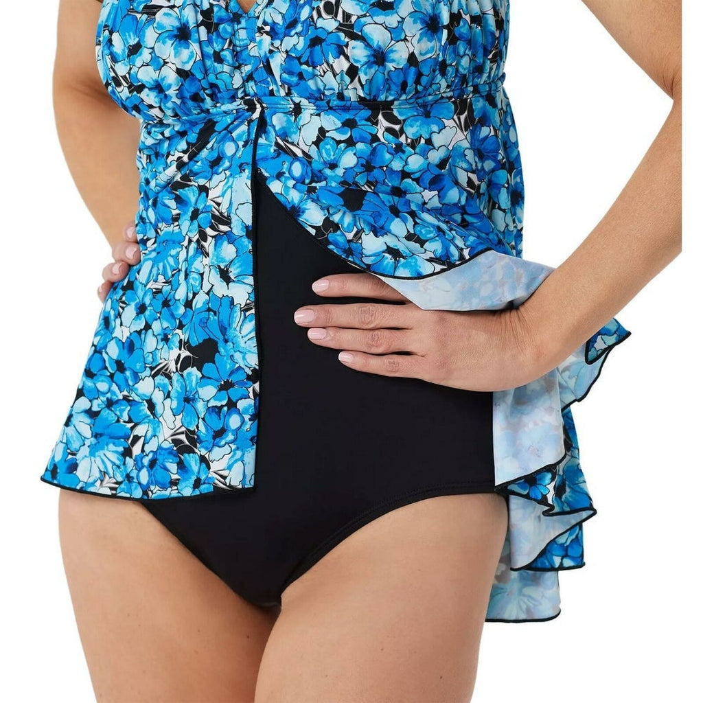 NWT Fit 4 U V-Neck Babydoll Flyaway Swim Dress. A350543 6 – Biggybargains