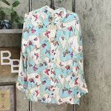DG2 by Diane Gilman Women's Plus Size Signature Collection Silk Blend Blouse