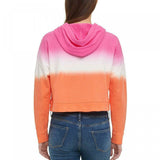 Calvin Klein Women's Dip Dye French Terry Cropped Hoodie Sweatshirt