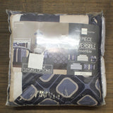 Fairfield Square Collection Reversible 12-Piece Full Comforter Set Navy Blue