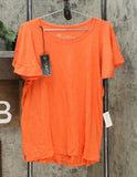 NWT DG2 by Diane Gilman Women's Flutter-Sleeve T-Shirt Large