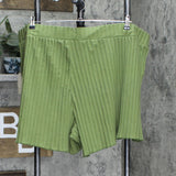 A New Day Women's Plus Size High-Rise Ribbed Shorts