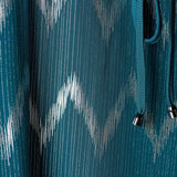 Bob Mackie Plus Size Metallic Print Chevron Hi-Low Knit Top