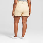 Ava & Viv Women's Plus Size Linen Blend Paperbag Waist Shorts