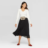 A New Day Women's Rib Cuff V-Neck Pullover Sweater