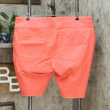 DG2 by Diane Gilman Classic Stretch Pull On Bermuda Shorts Coral Petite 2X