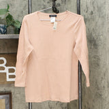 Slinky Brand Women's 3/4 Sleeve Textured Knit Top