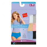 Hanes Premium Women's 6 Pack Cool and Comfortable Cotton Briefs