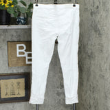 Karl Lagerfeld Paris Fringe Cropped Jeans White 8