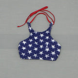 Xhilaration Women's US Flag High Neck Bikini Swim Top