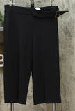 Nina Leonard Women's Plus Size Cropped High Tech Crepe Wide Leg Pants