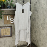 DG2 by Diane Gilman Women's Dramatic Hi Low Sleeveless Tunic Top