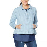 DG2 by Diane Gilman Women's SoftCell Lightweight Chambray Jacket