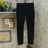 Universal Thread Velvet High Rise Ankle Cropped Skinny Jeans Black 2