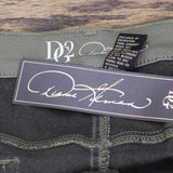 DG2 Plus Virtual Stretch Metallic Side Stripe Skinny Jeans Olive Green 18W