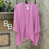 LOGO by Lori Goldstein Women's Plus Size Terry Dolman Sleeve Shrug