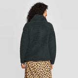 A New Day Women's Any Day Turtleneck Sherpa Pullover Sweatshirt