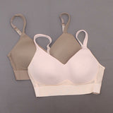 Rhonda Shear 2 Pack Mesh Back Detail Molded Cup Bra Mocha/ Pink Medium