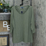 Karen Scott Plus Size Criss Cross Tunic Knit Top