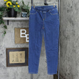 Cat & Jack Girls' Pull-On Skinny Mid-Rise Jeans Medium Blue 14