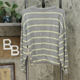 Gypsies and Moondust Women's Junior Fit Cozy Striped Dolman-Sleeve Top