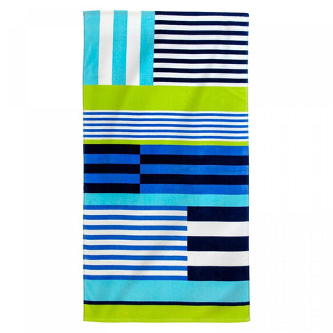 ZUZIFY Printed Nautical Stripes Beach Towel 32x62