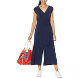 NWT G By Giuliana Womens Belted Cropped Knit Jumpsuit. 695571-Tall Large Tall