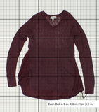 Knox Rose Women's Pointelle Ruffle Hem Pullover Sweater