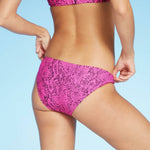 Xhilaration Women's Pink Snake Cheeky Bikini Bottom