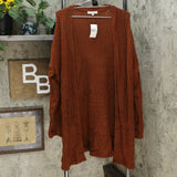 Hooked Up Women's Junior Fit Cozy Rib-Knit Cardigan