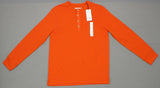 Goodfellow Men's Heavyweight Long-Sleeve Thermal Henley Shirt Small Orange