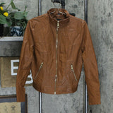 GUESS Women's Faux Leather Moto Jacket