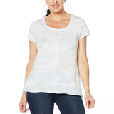 Skinnygirl Women's Exhibit Mixed Media Hi-Low Hem T-Shirt