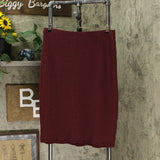 Wild Fable Women's Snap Accent Rib Knit Midi Sweater Skirt