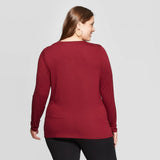 Ava & Viv Women's Plus Size Long Sleeve V-Neck T-Shirt