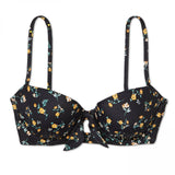 Shade & Shore Women's Lightly Lined Tie Front Bikini Top