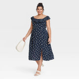 Ava & Viv Women's Plus Size Ruffle Short Sleeve Side Slit Dress