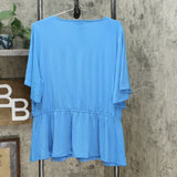 IMAN Women's Boho Chic Faux Wrap Blouse