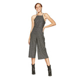 Wild Fable Women's Metallic Square Neck Knit Cropped Jumpsuit