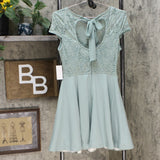 NWT B Darlin Juniors' Lace-Top A-Line Dress. 4XGQ220 9/10