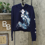 Disney Women's Junior Fit Frozen II Pullover Hoodie Sweatshirt