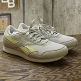 Reebok Women's Classic Lace Up Jogger Sneakers Gray/ Lemon/ White 7-1/2