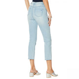 DG2 by Diane Gilman Women's Classic Stretch Pinstripe Crop Jeans