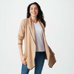 Denim & Co. Plus Size Lush Lined Open Front Long-Sleeve Jacket