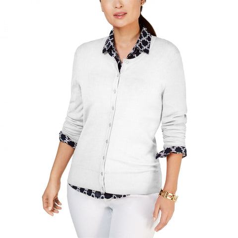 Charter Club Women's Long Sleeve Button Front Cardigan Sweater