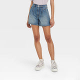 Universal Thread Women's High-Rise A-Line Midi Jean Shorts